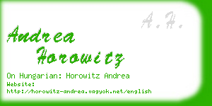andrea horowitz business card